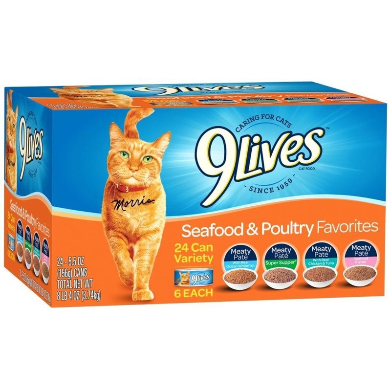 9 Lives Seafood and Poultry Favorites Variety Pack Canned Cat Food