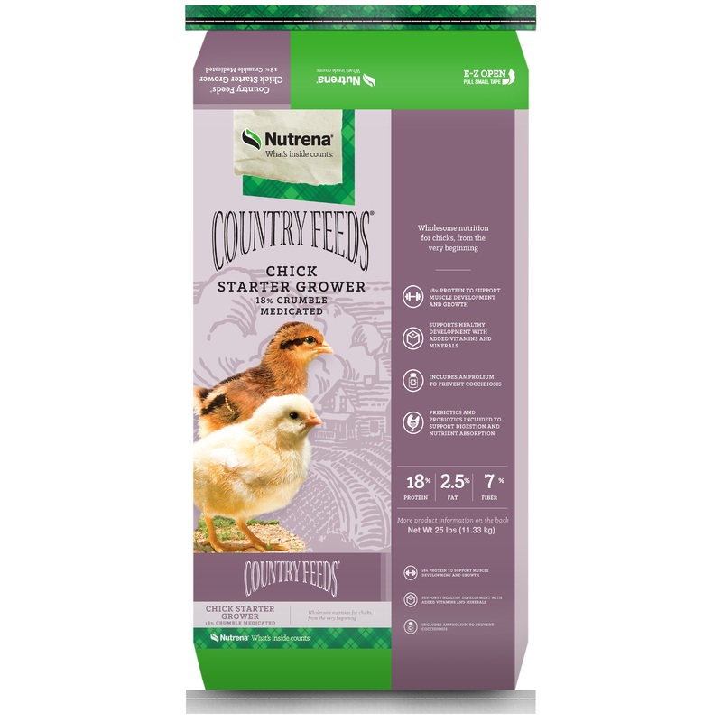Nutrena Country Feeds Chick Starter Grower Feed Medicated