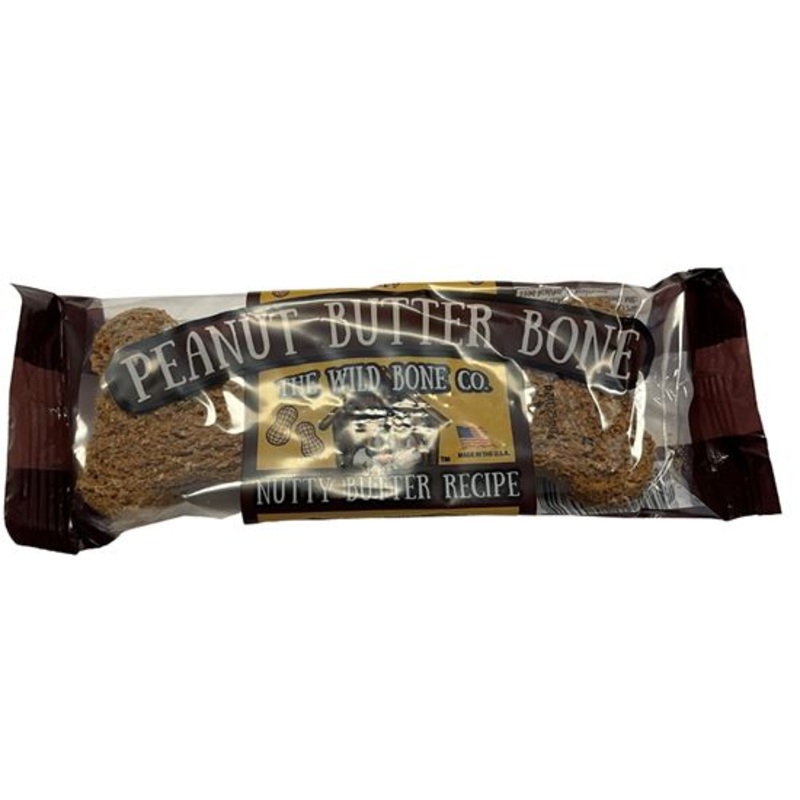 The Wild Bone Co. 1872 Bone Dog Biscuit Treat, Peanut Butter Flavor, 1 Ounce