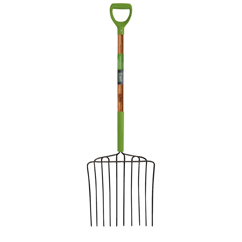Ames 10-Tine Ensilage Fork Wood Handle