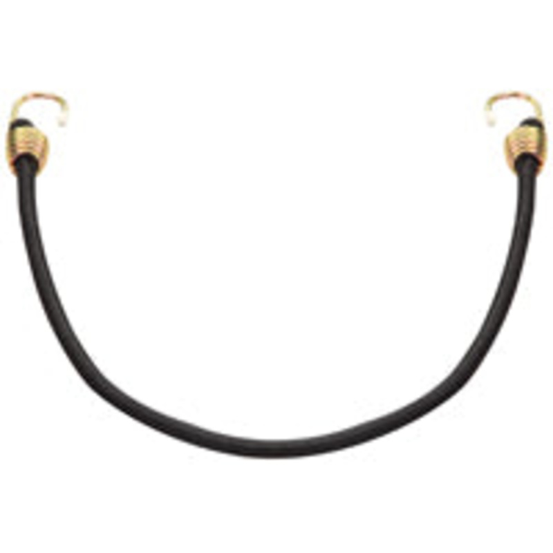 ProSource Bungee Stretch Cord, 10 mm Dia, 32 in L, Polypropylene, Black, Hook End