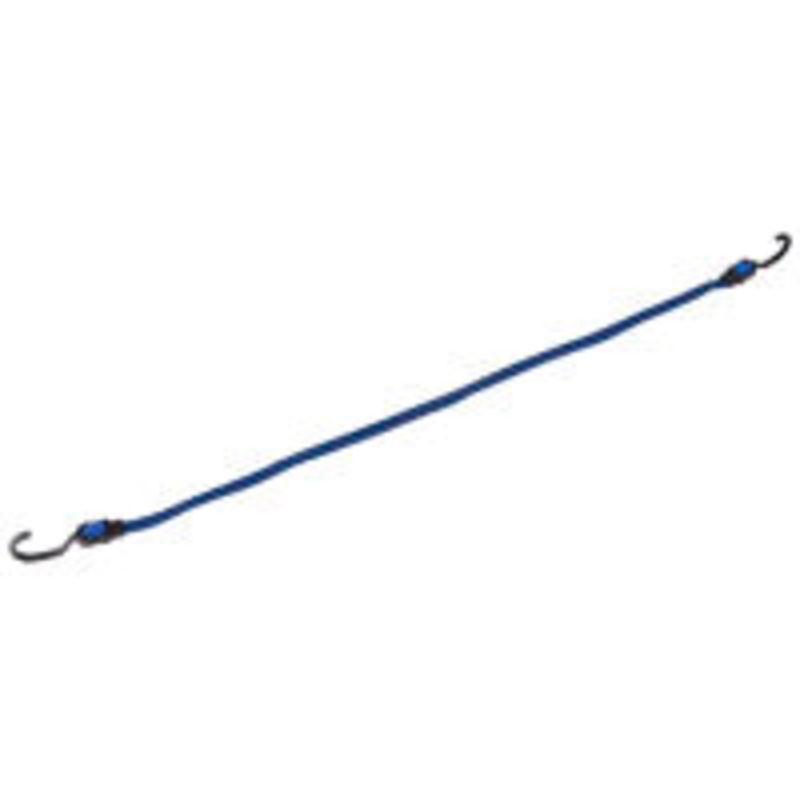 ProSource Bungee Stretch Cord, 17 mm Dia, 36 in L, Polypropylene, Blue, Hook End