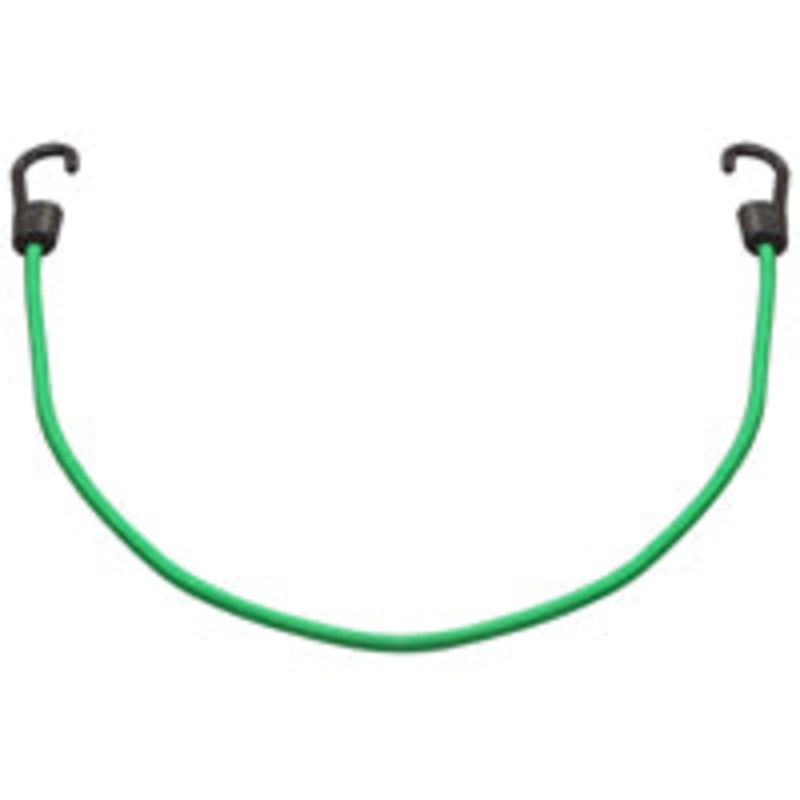 ProSource Bungee Stretch Cord, 8 mm Dia, 32 in L, Polypropylene, Green, Hook End
