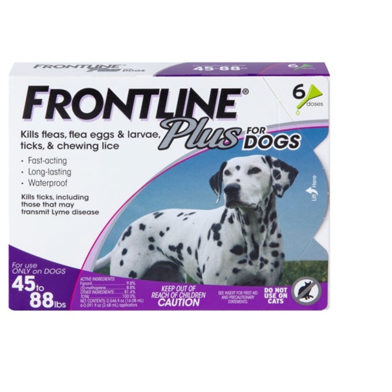 Frontline Plus For Dogs|45-88 Lbs 3 Pack|45-88 lbs 3 Count|89-132 Lbs 3 Pack|5-22 lbs – 3 Month|1-22 Lbs 3 Pack|23-44 lbs – 3 Month|23-44 Lbs 3 Pack|23-44 lbs 3-Dose