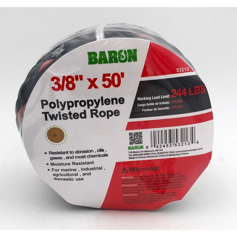 Baron Twisted Orange/Black Rope