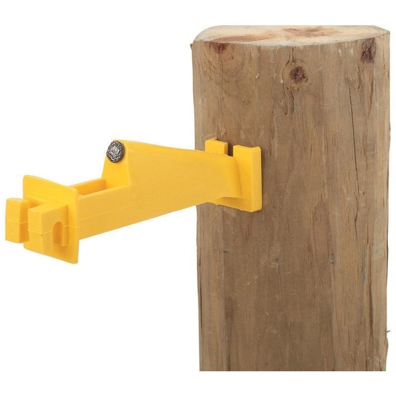 WOOD POST INSULATOR EXTENDER|15 PACK|YELLOW